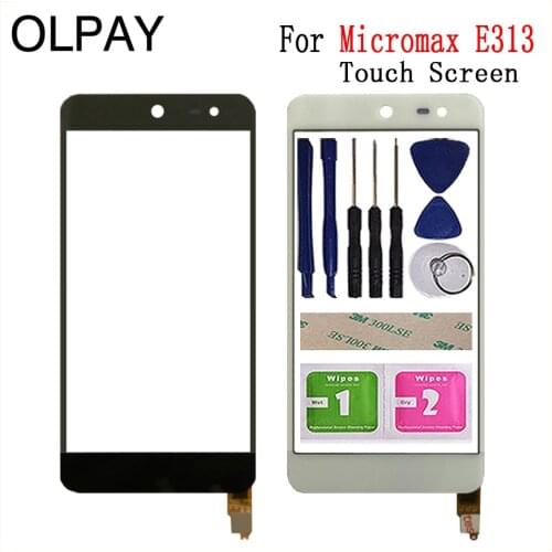 5.0" Mobile Touch Screen Sensor For Micromax E313 Touch Screen Digitizer Front Glass Panel Tools Free Adhesive+Wipes