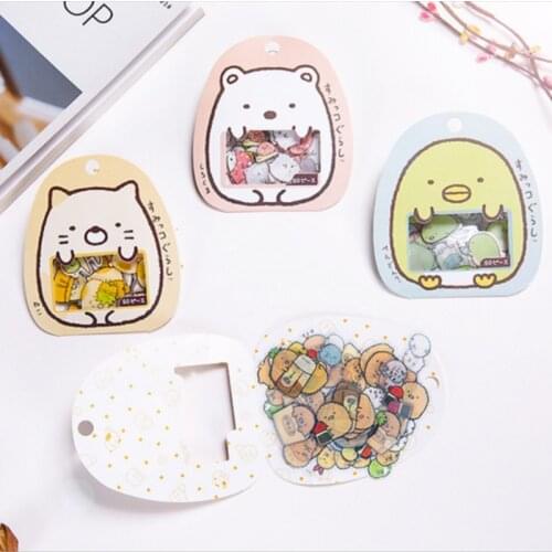 50 Pcs/lot(1 Bag) Diy Cute Cartoon Kawaii Pvc Stickers Lovely Cat Bear Sticker For Diary Decoration Kawaii Stickers Stationery
