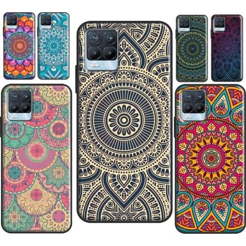 Mandala Flower Totem Case For OnePlus 9 Pro 7 8 T Nord Cover For OPPO Realme C3 C11 C15 C21 GT Neo 6 7 8 Pro