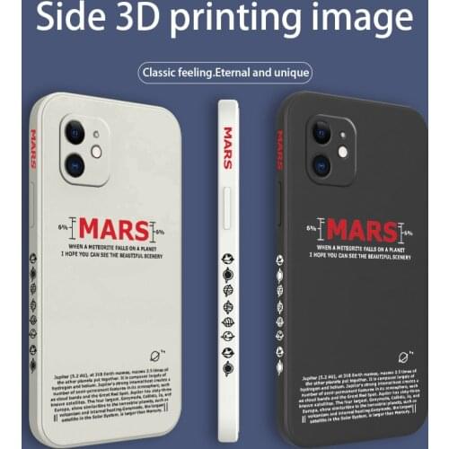 Mars Text Phone Case For iPhone 12 Pro Max 11 X XS XR XSMAX SE2020 8 8Plus 7 7Plus 6 6S Plus Silicone Cover