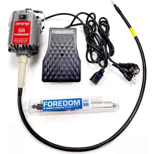 FOREDOM SR Motor Polishing flexible shaft, jewelry dental bone wood Power Carving machine, flexshaft Complete Kit