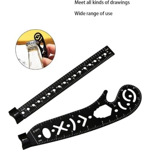 Drawing Compasses Tool Mini Curved Metallic Ruler Compass Versatile Utensil