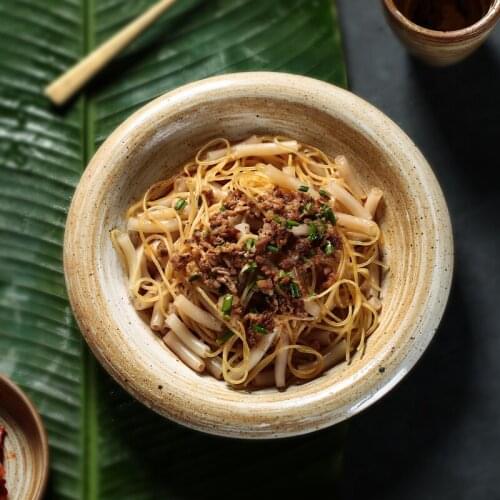 9 inch stoneware noodle bowl home creative restaurant hotel tableware large soup bowl retro ceramic bowl Japanese style CE / EU