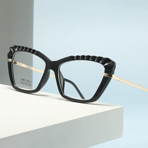 2021 Fashion Trend Flat Mirrors For Men Women Personality Large Frame Small Face Retro Black 20201