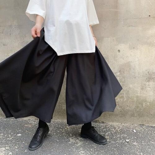 Yamamoto, hairdresser, mens and womens rules, summer, wide legs, culottes, pants, loose fitting, young men, dark style, no des