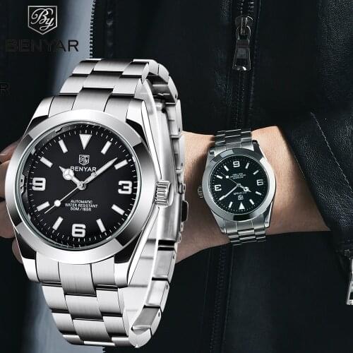 2021 New Mens Watch Automatic Mechanical Watch Mens Luxury Stainless Steel Wristwatch Casual Tourbillon Watch Relogio Masculin