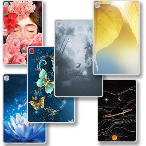 Shockproof Case For Samsung Galaxy Tab S6 Lite 10.4 2020 SM-P610 P615 10.4 inch Cute Painted Silicone Protector Back Shell