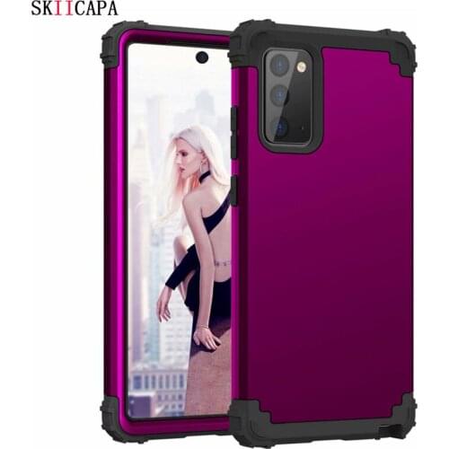 Anti-Fall Dual Layer Hybrid Armor Case for Samsung Note 20 10 Plus S20 Ultra Cover Shockproof 2 in 1 PC Rubber Phone Case