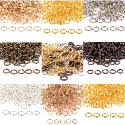 200pcs/Lot Metal Open Double Loops Jump DIY Jewelry Findings Rings & Split Ring For Jewelry Making 5-12mm