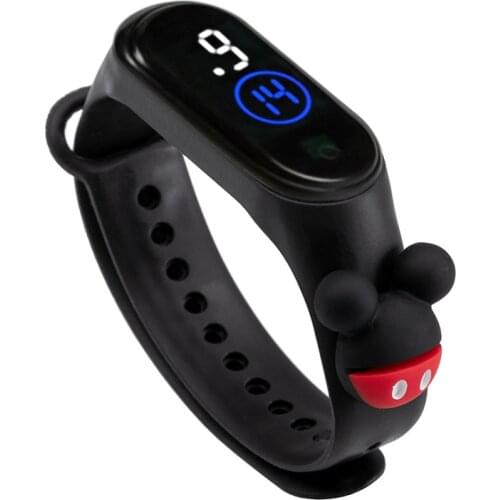 Disney Mickey Mouse Pooh Bear Smart Watch Adult Cartoon Watch Ladies Children Smart Wrist Band Touch Waterproof Sports Watch