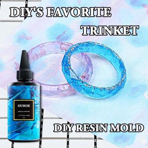 30g Hard UV Resin Glue Crystal Clear Ultraviolet Curing Epoxy Resin Glue Solar Cure Sunlight Activated DIY Jewelry Mold TSLM1