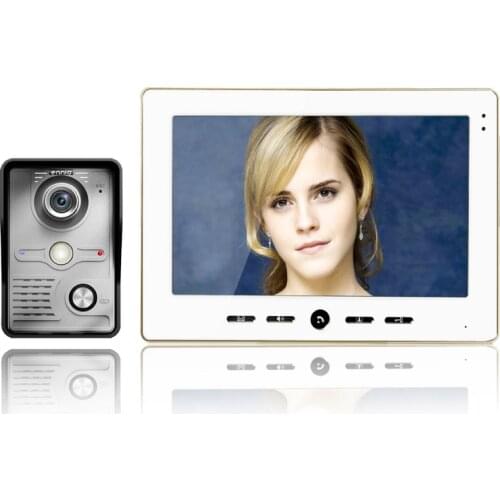 FREE SHIPPING 10" Inch Color LCD Monitor Video Door Phone Doorbell Intercom Kit Security Camera System