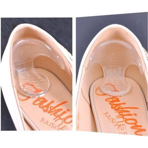 Silicone Soft Insert Heel Liner Grips, T Type, Comfortable High Heel Pads, Foot Care Accessories, 1 Pair