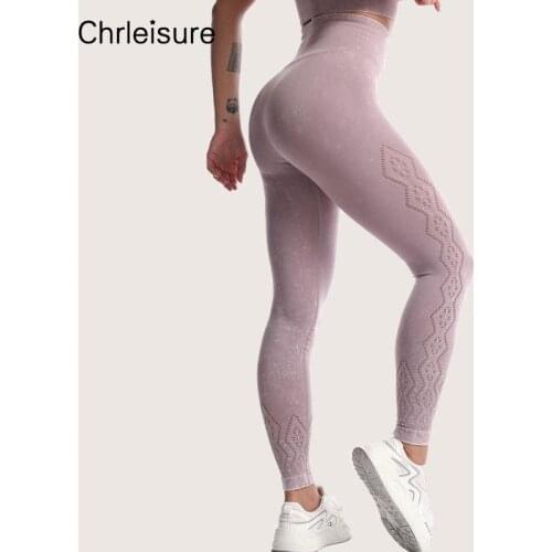 CHRLEISURE Women Leggings Running High Waist Push Up Sport Gym Leggings Fitness Slim Training Fashion Female Workout Legging