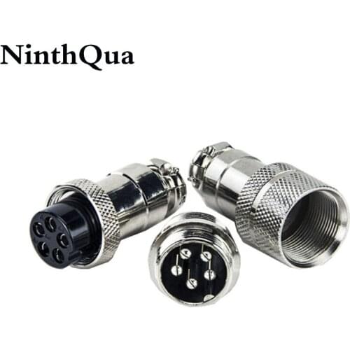 1Set GX20 2 3 4 5 6 7 8 9 10 12 Pin Butt Joint Aviation Connector M20 Female Plug & Male Chassis Mount Socket