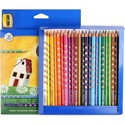 12/24/36 Oily Color Pencil Germany LYRA Triangle Pole Children Beginner non-poisonous Hole Art Drawing Tintage Color Pencil