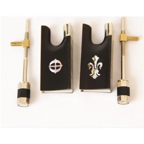 2 Sets High Qulaity Different Ebony Bow Frogs 4/4 Violin Bow Ablone Full Lined Ablone Inlayed Nickel Silver Violino Accessories