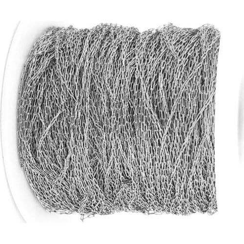 2meter 0.8mm Superfine Stainless Steel Rolo Cabel Chain for Jewelry Making Titanium Steel Clavicle Necklace Chain Accessories