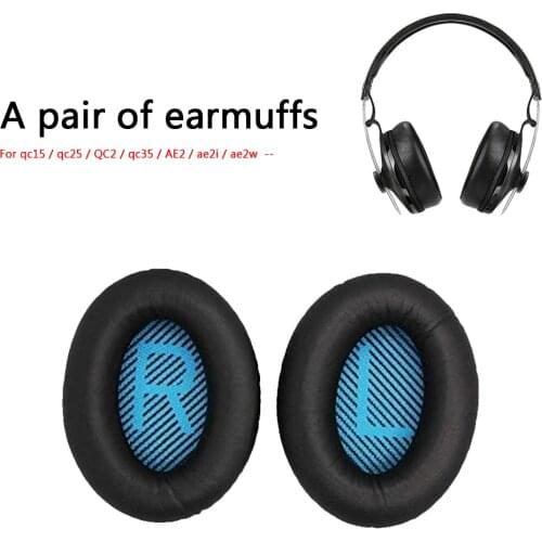 2Pcs Headphone Cushion Pads Cover Headphones Replacement Earpads For Bose Quiet Comfort 35 QC35 QC 35 25 15 QC25 QC15