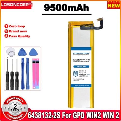 95000mAh For GPD WIN 2 WIN2 Handheld Gaming Laptop,GamePad Tablet Pc Batteries 6438132-2S 64381322S 6438132 2S Battery