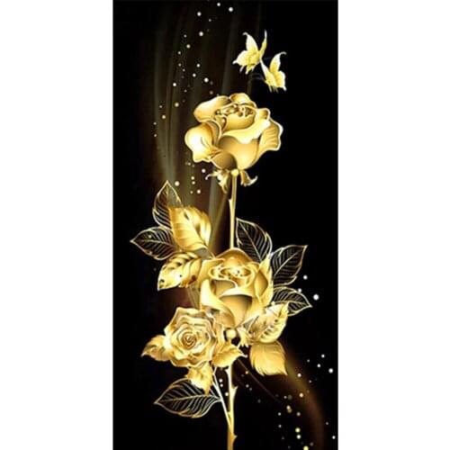 Diamond Painting 5D DIY Rose Full SquareRound Diamonds Embroidery Flower Wall Decorations Craft Kit