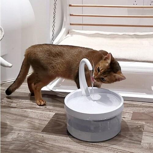 Automatic Cat Water Fountain LED Electric Mute Water Feeder USB Cat Dog Pet Drinker Bowl Pet Drinking Dispenser for Cat Dog