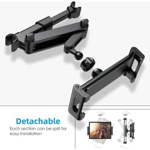 Car Back Seat Headrest Mount Holder For iPad 5.5-12.9 inch 360 Rotation Universal Tablet PC Auto Car Phone Holder Stand