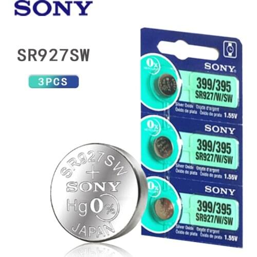 3PC Sony 1.55V AG7 LR927 LR57 SR927W 399 GR927 395A AG 7 Battery Button Batteries For Watch Toys Remote Cell Coin