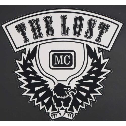 THE LOST EAGLE MC Large Embroidery Motorcycle Biker Patch Sticker for Clothing Hat Bags Iron on Backing