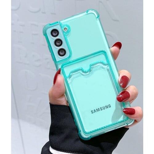Card Package Case For Samsung Galaxy Note 20 S21 S20 Ultra Fe S10 Plus A12 A22 A32 A42 A52 A72 Clear Silicone Soft Case Cover
