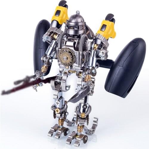 DIY Metal Mechanical Robot 3D Assembly Puzzle Model Kit Cool Fashion Toys Ornaments Miniature Models Gift - Assembly Version