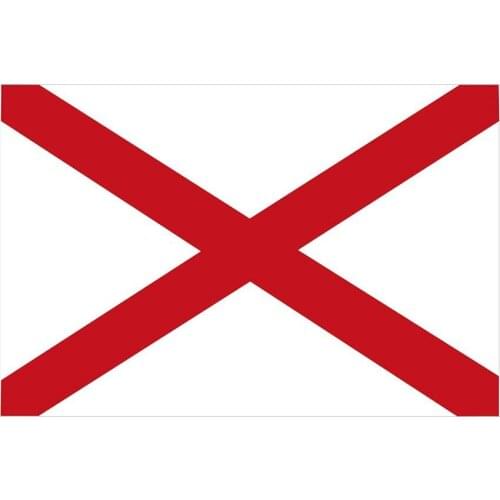 CustPrint US Alabama State Flag 3x5FT/2x3FT USA American States Polyester Banner With 2 Nickel Grommets