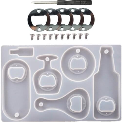 Beer Bottle Opener Mold with Metal Fittings Precision Board Slot DIY Crafts Making Accessory