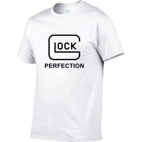 Glock Perfect Shooting Sports T-shirt Mens Outdoor Hunting Jungle Cotton T-shirt Airsoft Hiking Pistol Military Police T-shirt