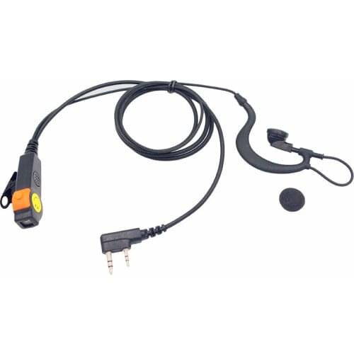 G Shape Earpiece Headset with Dual PTT and Mic for Baofeng UV 5R/5RA/5RA+/5RB/5RC/5RD/5RE/5RE+ 666s 777s 888s Two-Way Radio