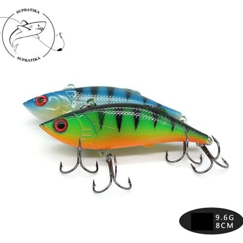 Diving Depth 0-1M Anti-Corrosion Bionic Fishing Lure Hard Bait Artificial VIB Wobbler 8CM/9.6g Freshwater Plastic Fishing Bait