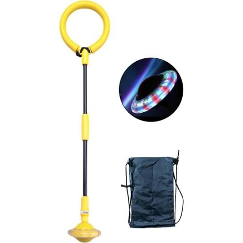 HOT Flashing Jump Ring Kids Outdoor Fun Sports Toy LED Children Jumping Force Reaction Training Swing Ball Child-parent Games
