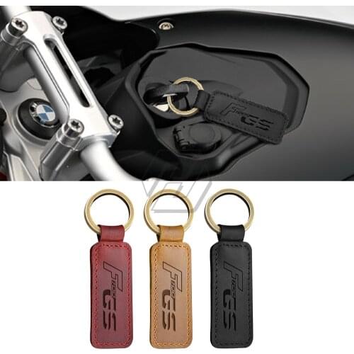 For BMW Motorrad F700GS F700 GS Motorcycle Cowhide Keychain Key Ring