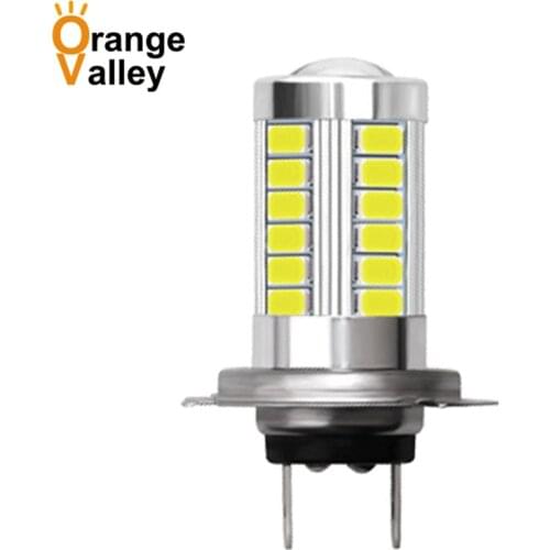 2Pcs New H7 car led light auto led lamp SMD White Tail Signal LED Car Fog Light Lamp Bulb 12V