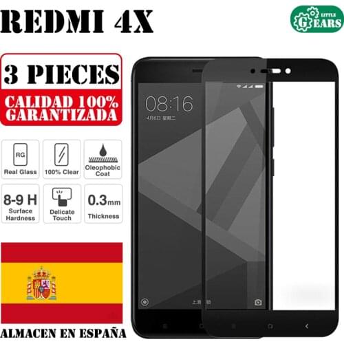 Xiaomi Redmi 4x Set 3 Pieces Full Tempered Glass Screen Protector Ultra Thin Scratch Protection