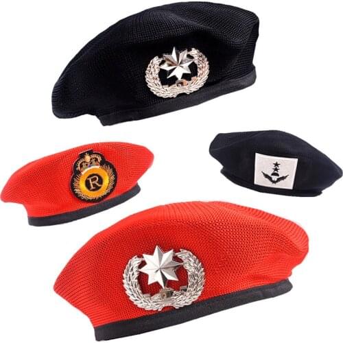 Sailor Dance Performance Cosplay Hats for Kids Adult Men Women Berets Star Emblem Sailors Hat Adult Child Trilby Military Caps