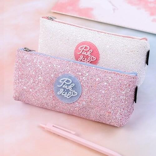 Cute Sequin Cosmetic Bag Travel toiletry bag Large Capacity Hairball Coin Case School Pencil Bag Supplies Handbag Cosmetic Bag