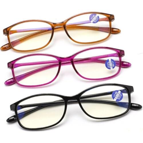 Fashion Ultra-light Anti-blue Light Reading Glasses Anti Radiation Presbyopia Eyeglasses Diopter +1.0 1.5 2.0 2.5 +3.0 +3.5 +4.0