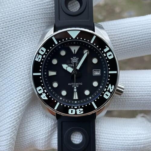 SD1971 New Arrival 2021 STEELDIVE Brand Men Wristwatch Ceramic Bezel Sapphire Glass Blue Luminous NH35 Automatic Dive Watch