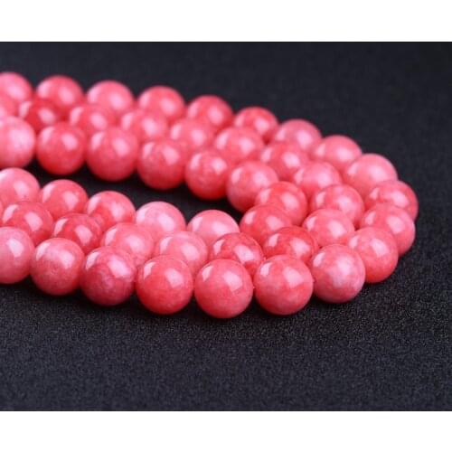 Optimize Rhodochrosite Stone Beads 6/8/10mm Round Loose Red Gem Stone Beads For Jewelry Making DIY Bracelet Necklace Strand 15