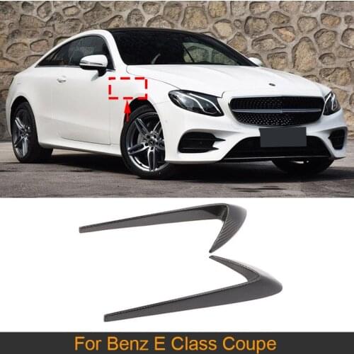 Carbon Fiber Car Side Fender Trim Cover Canards For Mercedes-Benz E Class 2 Door 2016-2018 Front Side Fender Canards Splitters