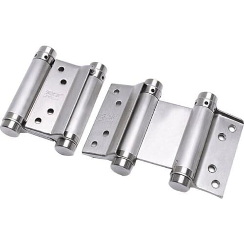 P15D Double Open Spring 4 Inch Hinge Stainless Steel Two-way Free Door Hinge for Cowboy Bar Counter Door Fence