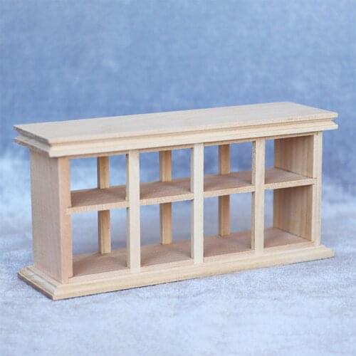 Birch Wood Cake Lattice Cabinet Food Cupboard 1:12 Doll House Shop Furniture