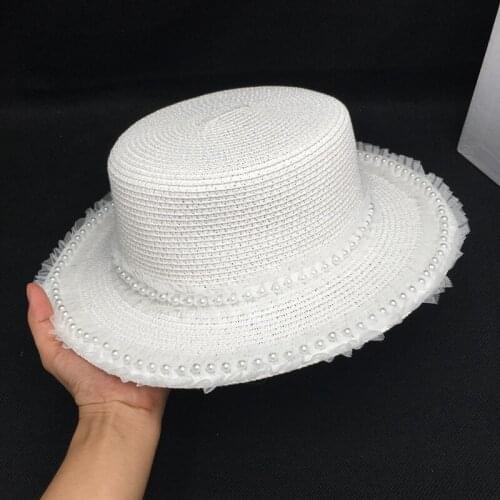 Spring, summer, restore ancient ways flat flat along the straw hat female fashion hat lace beach leisure travel sun hat