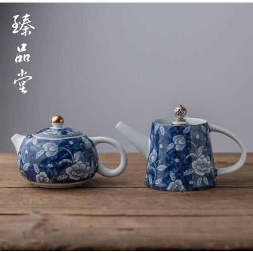 Blue and white porcelain teapot Chinese style tea pot maker Kungfu ceramic tea set Jingdezhen small teaware teakettle